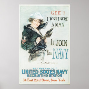 I'd Join the Navy Poster