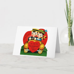 I'd Like To "Runabout" With You Valentine Holiday Card
