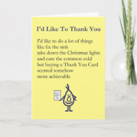 I'd Like To Thank You - A quirky thank you poem
