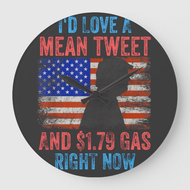 I'd Love A Mean Tweet Large Clock (Front)