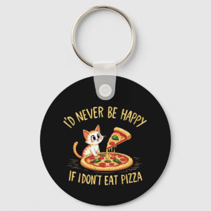 I'd Never Be Happy If I Couldn't Eat Pizza Custom Key Ring