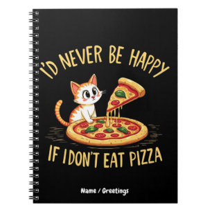 I'd Never Be Happy If I Couldn't Eat Pizza Custom Notebook