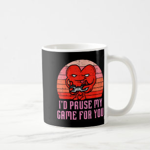 Id Pause My Game For You Gamer Heart Mens Valentin Coffee Mug