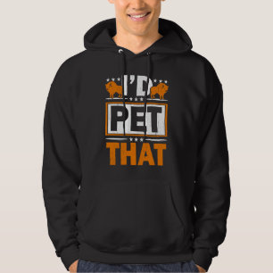 I'd Pet That Wildlife Animal Bull Bison Buffalo Hoodie