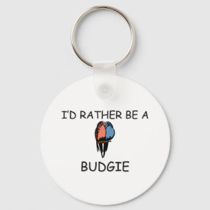 I'd Rather Be A Budgie Key Ring