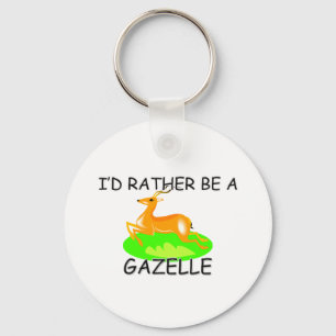 I'd Rather Be A Gazelle Key Ring