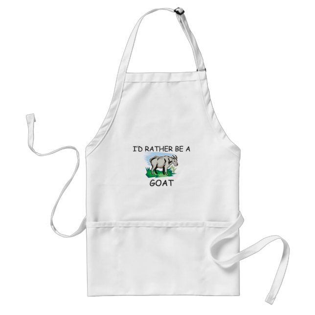 I'd Rather Be A Goat Standard Apron (Front)