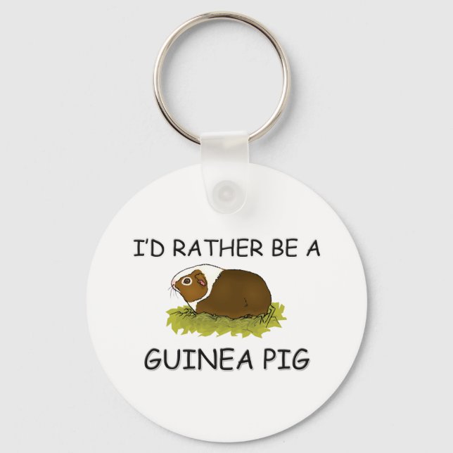 I'd Rather Be A Guinea Pig Key Ring (Front)