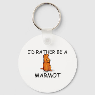 I'd Rather Be A Marmot Key Ring
