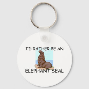 I'd Rather Be An Elephant Seal Key Ring