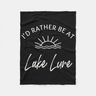 I'd Rather Be At Lake Lure Boating Fishing Skiing Fleece Blanket