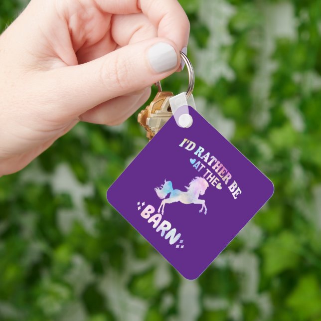 I'd Rather Be At The Barn      Key Ring (Hand)
