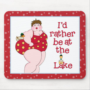 I'd Rather Be At The Lake! Mouse Mat