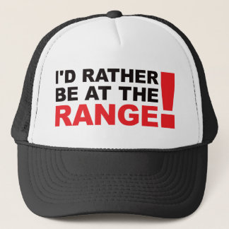 Id Rather Be At The Range - Red Trucker Hat
