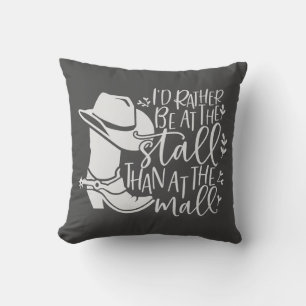 I'd Rather Be At The Stall Than At The Mall Cushion