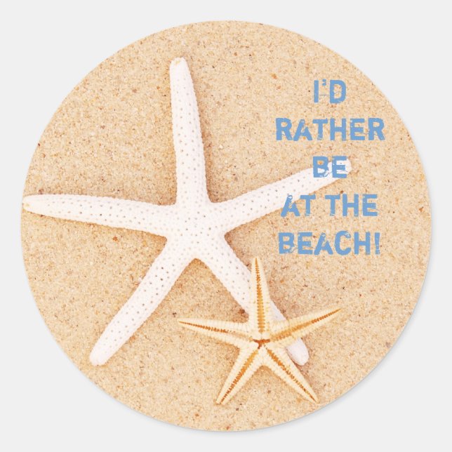 I'd Rather Be... Beach Stickers (Front)