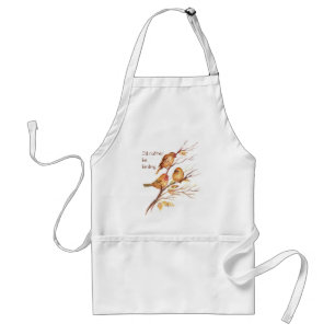 I'd Rather be Birding, Bird, Sparrows Standard Apron