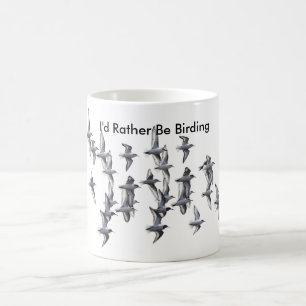 I'd Rather Be Birding mug dunlin sanderling