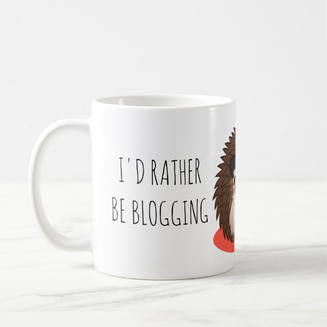 I'd Rather Be Blogging Coffee Mug (Left)