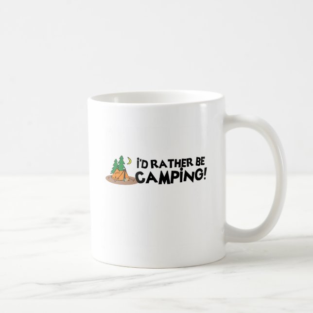 I'd Rather Be Camping Coffee Mug (Right)