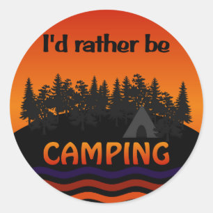 I'd Rather Be Camping stickers