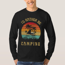 I'd Rather Be Camping Vintage Sunset Black Sweater