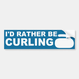 I'd rather be curling bumper sticker