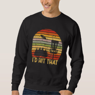Id Rather Be Disc Golfing Retro Frisbee Golf Disc Sweatshirt