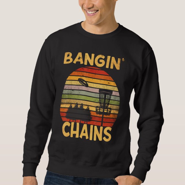 Id Rather Be Disc Golfing Retro Frisbee Golf Disc  Sweatshirt (Front)