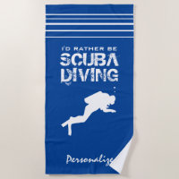 I'd rather be diving funny scuba diver gift custom