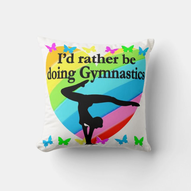 I'D RATHER BE DOING GYMNASTICS CUSHION (Front)