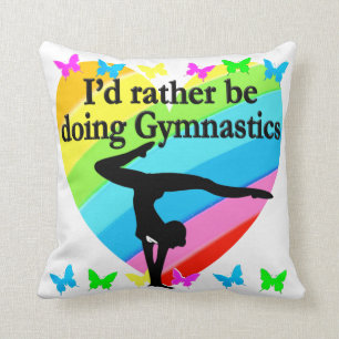 I'D RATHER BE DOING GYMNASTICS CUSHION