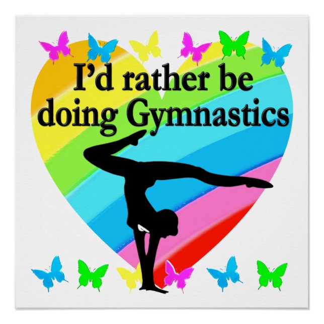 I'D RATHER BE DOING GYMNASTICS POSTER (Front)