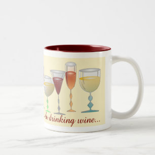 I'd Rather Be Drinking Wine Two-Tone Coffee Mug