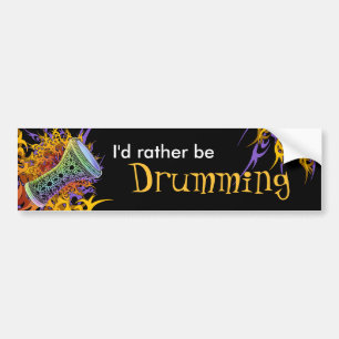 I'd Rather Be Drumming Sticker