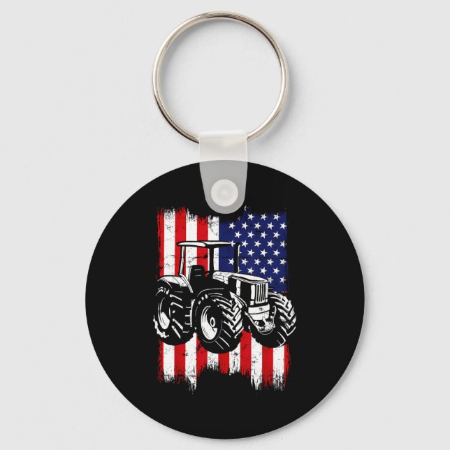Id Rather Be Farming Funny Farmer Gifts  Key Ring (Front)