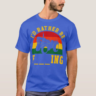 Id Rather Be Farming Funny Tractor Dad Joke T-Shirt