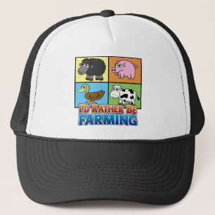 I'd rather be farming! (virtual farmer) trucker hat