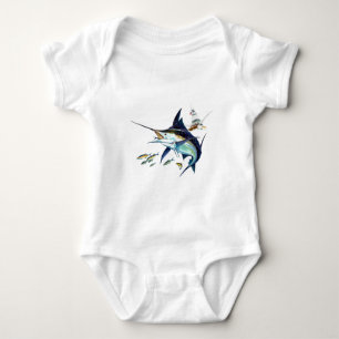 I'd rather be fishing! baby bodysuit