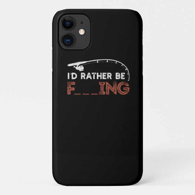 I'd Rather Be Fishing Camping Outdoor Case-Mate iPhone Case (Back)
