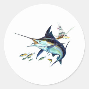 I'd rather be fishing! classic round sticker