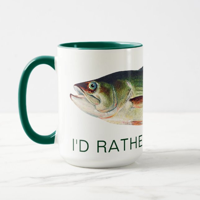 I'd Rather be Fishing Largemouth Bass Mug (Left)