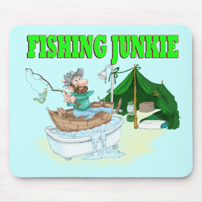I'd rather be Fishing! Mouse Mat (Front)