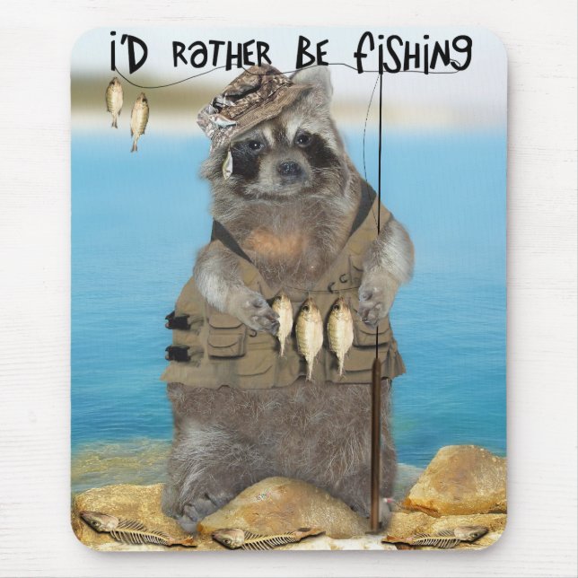 I'd Rather Be Fishing Mouse Mat (Front)