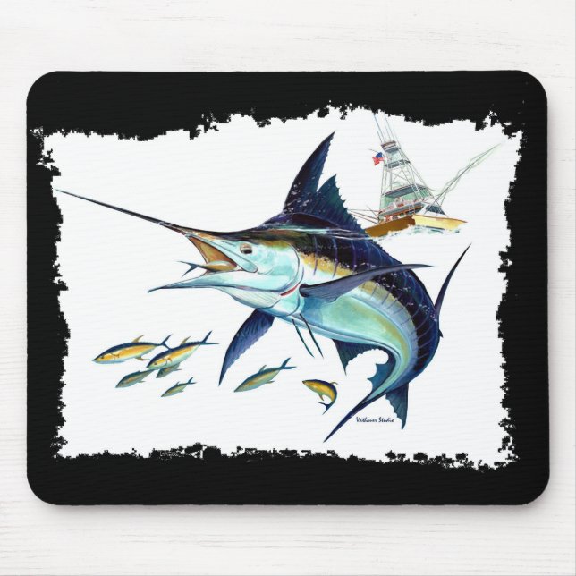 I'd rather be fishing! mouse mat (Front)