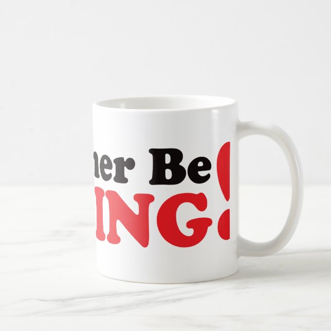I'd Rather be Fishing - Red Coffee Mug (Right)