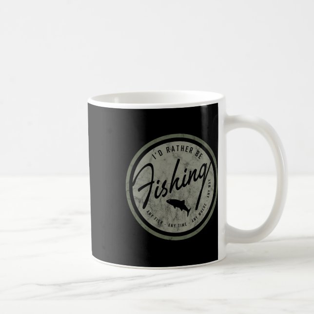 I'd Rather Be Fishing! Retro  Coffee Mug (Right)