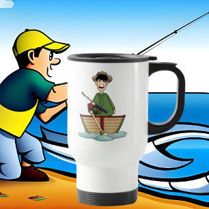 I'd rather be fishing travel mug