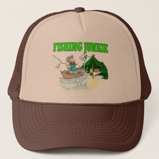 I'd rather be Fishing! Trucker Hat (Front)