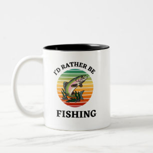 I'd Rather be Fishing Two-Tone Coffee Mug